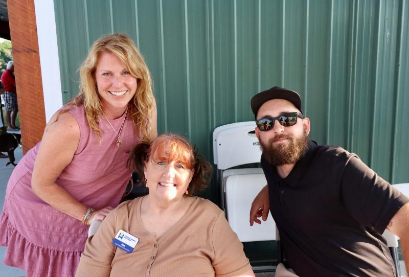 Enjoying Wags, Whiskers & Wine are (l-r) Leigh McKinley, HAP Sussex County director; Kim Doucette, lead adoption counselor; and Trevor Force, Rehoboth Beach shelter manager.