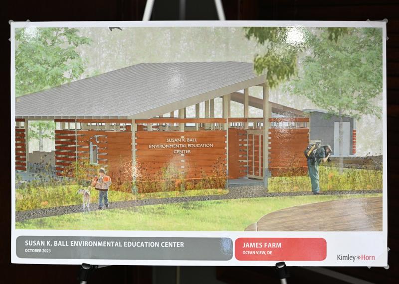 An artist’s rendition of how the Susan K. Ball Environmental Education Center will look when completed.
